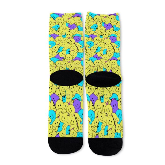 Colorful Melting Smiley Faces Socks - Image 3