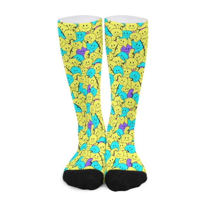 Colorful Melting Smiley Faces Socks - Image 2