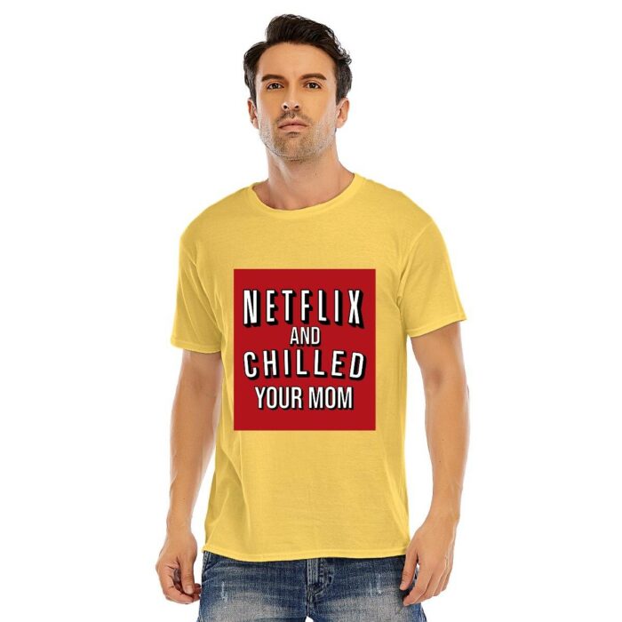 Netflix and Chilled your Mom Short-Sleeve Unisex T-Shirt - Image 12